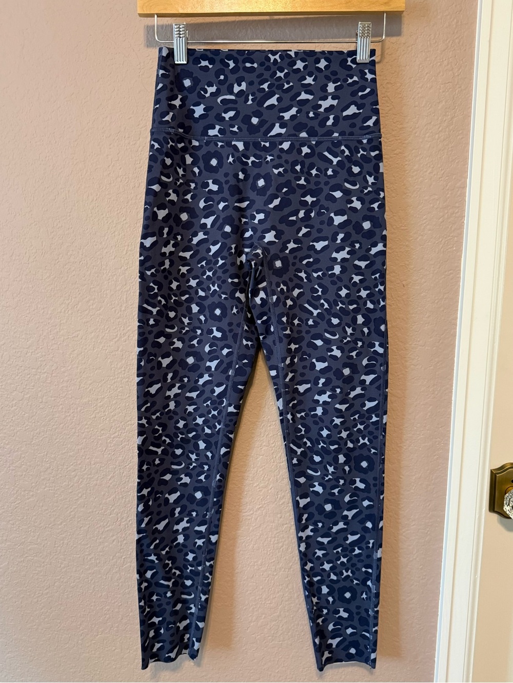 Aerie Navy Leopard Print High-Rise Leggings